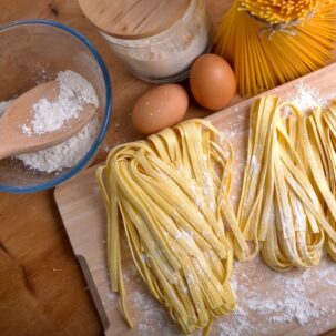 Ingredients to make pasta